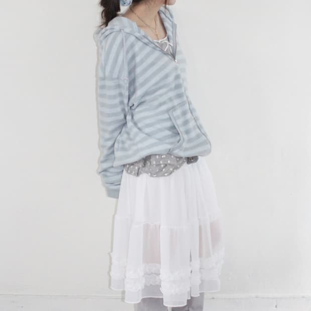 히피디피 포그 미디 스커트/아이보리