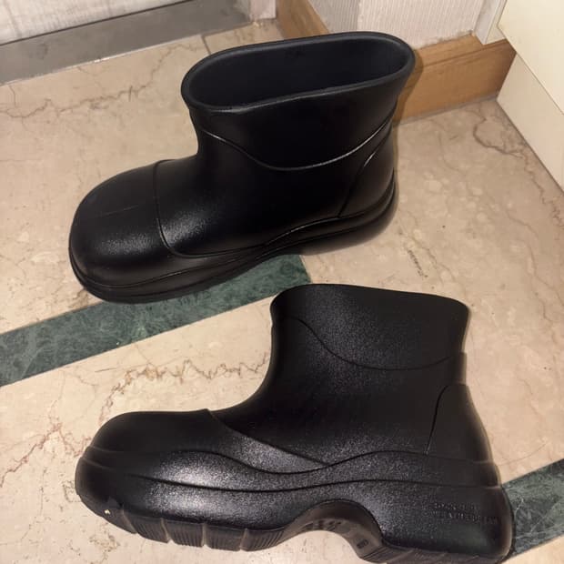 락피쉬 블랙 레인부츠 