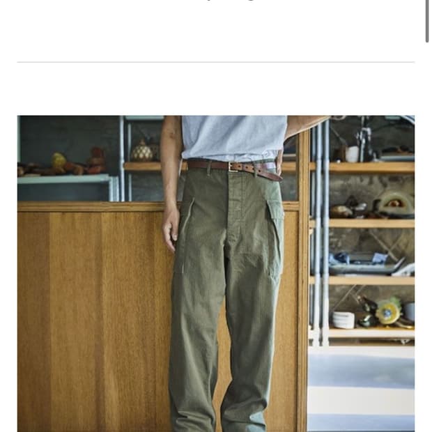 오어슬로우 2포켓 카고팬츠 3사이즈