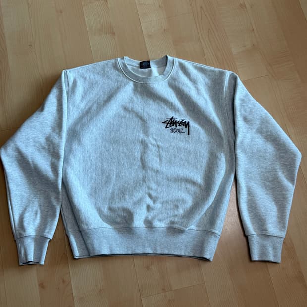  스투시 스탁 서울 크루넥 애쉬 해더 2023