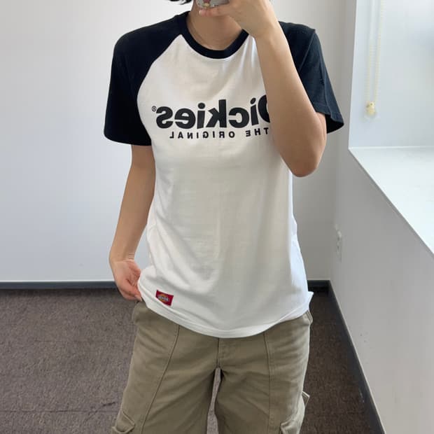 Dickies 디키즈 블랙 화이트 나그랑 반팔티