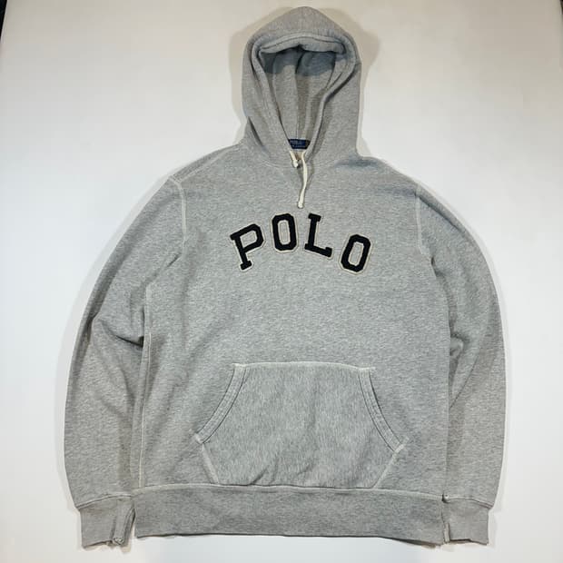 폴로 랄프로렌 아치로고 그레이 후드티