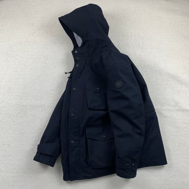 코오롱스포츠 디테쳐블 구스다운 사파리 자켓 네이비