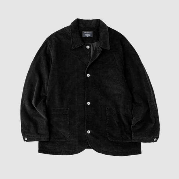 레테르코모 소프트 코듀로이 가먼트 초어 자켓 블랙-L