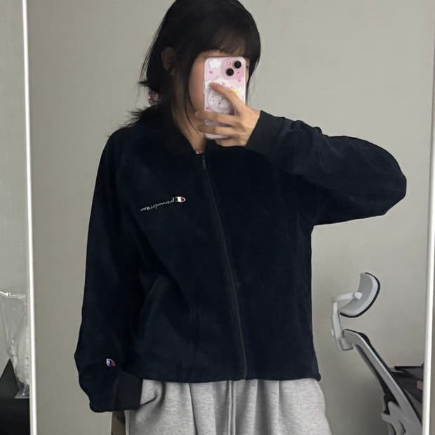 챔피온 벨벳 자켓 블루종 M