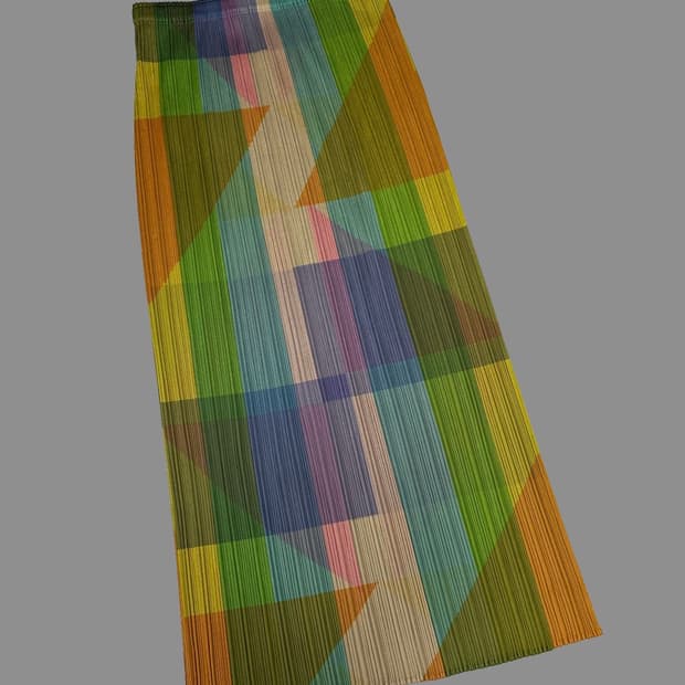 이세이미야케 플리츠플리즈 패턴 디자인 스커트