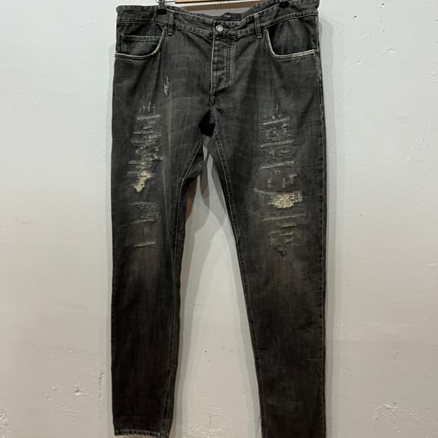 돌체앤가바나 14골드 디스 워시드 블랙 데님팬츠 