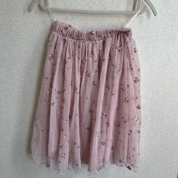 Jpn Vtg 발레코어 플라워 쉬폰 스커트
