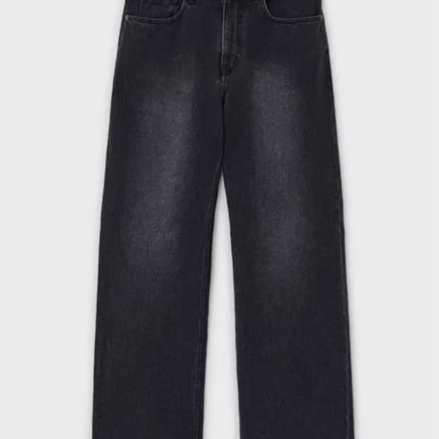 벨리에 트루 와이드 데님 워시드 블랙/32