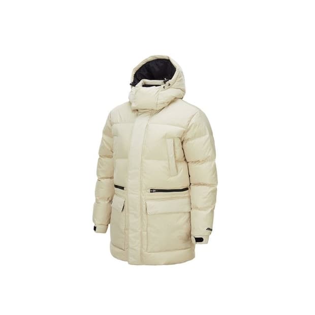 미즈노 MIZUNO 미드 덕다운 자켓 라이트베이지