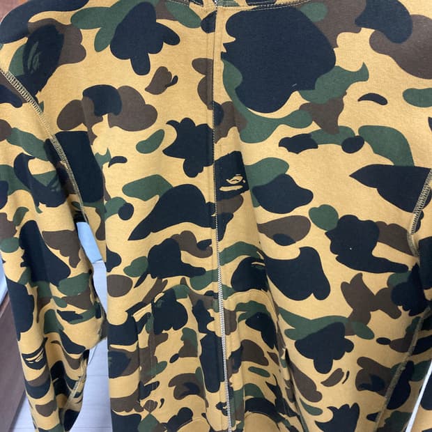 베이프 카모 후드집업