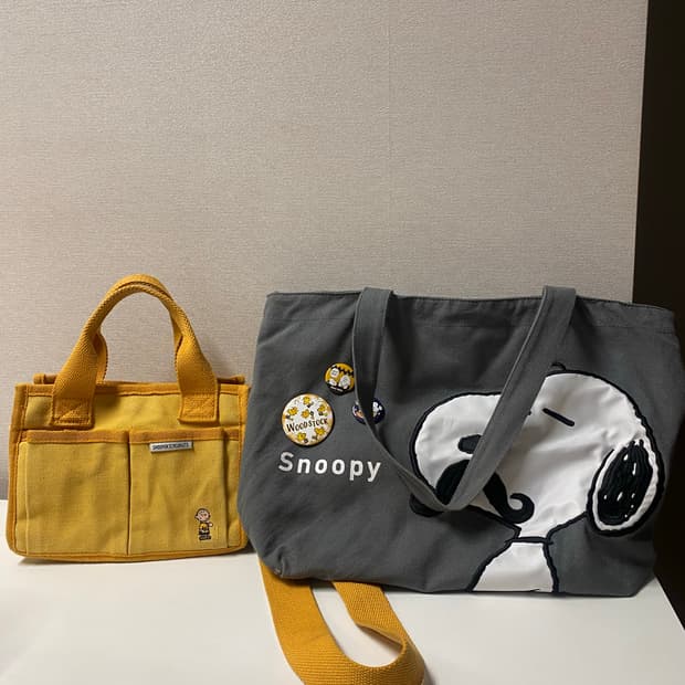 스누피 가방 2점 이염확인 세일