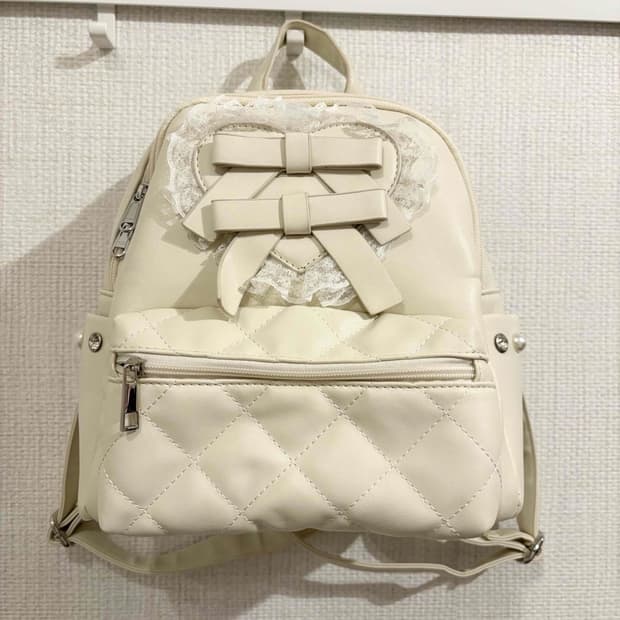 앙크루즈 리본 백팩 히메갸루 라떼갸루