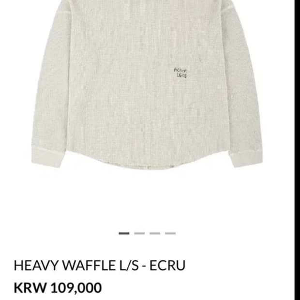 hommless 헤비와플 롱슬리브 티샤츠 에크루