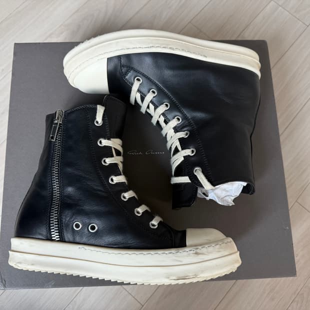 [Rick Owens] 릭오웬스 메인라인 하이탑 라몬즈 (Black)