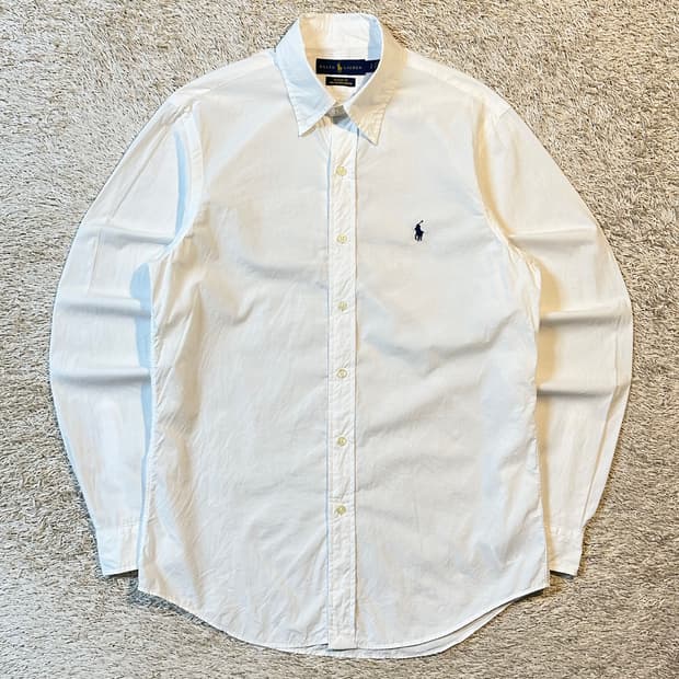 폴로 랄프로렌 신형 네이비포니 솔리드 셔츠 화이트