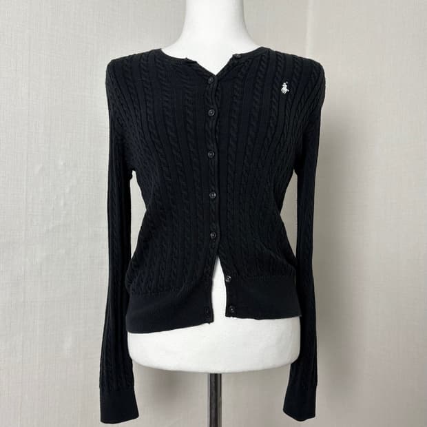 폴로 꽈배기 가디건