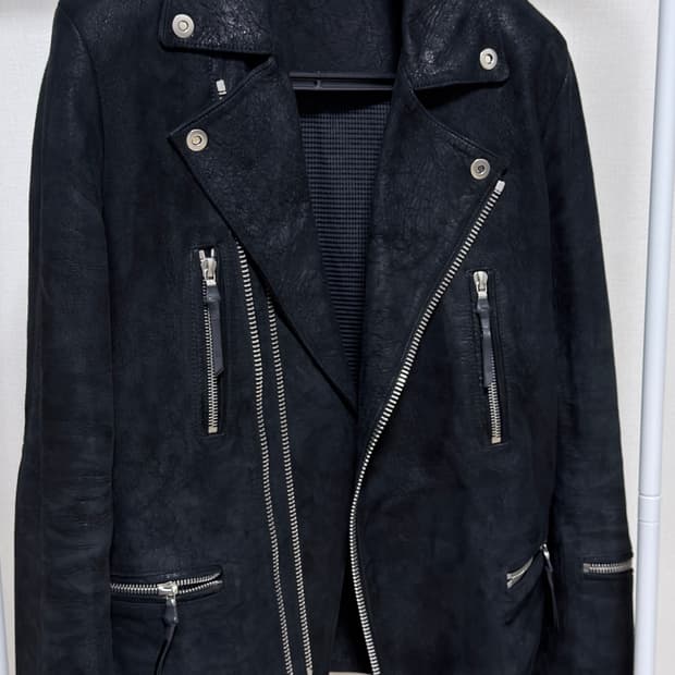 보리스비잔사베리 램스킨 라이더 자켓M