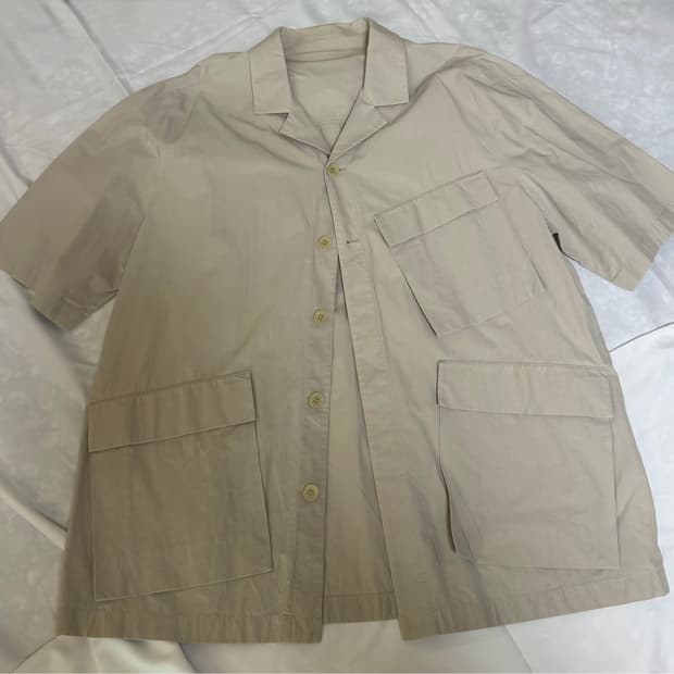 코스 cotton shirt with attached pocket L