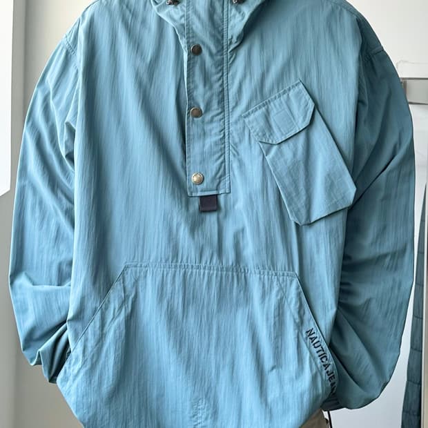 노티카 90‘s 나일론-쉘 빅사이즈 풀오버 포켓 아노락