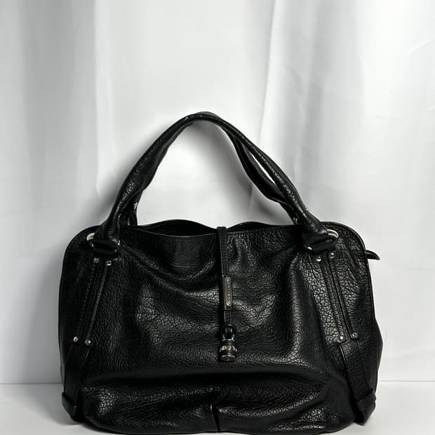 Celine 블랙 레더 숄더백