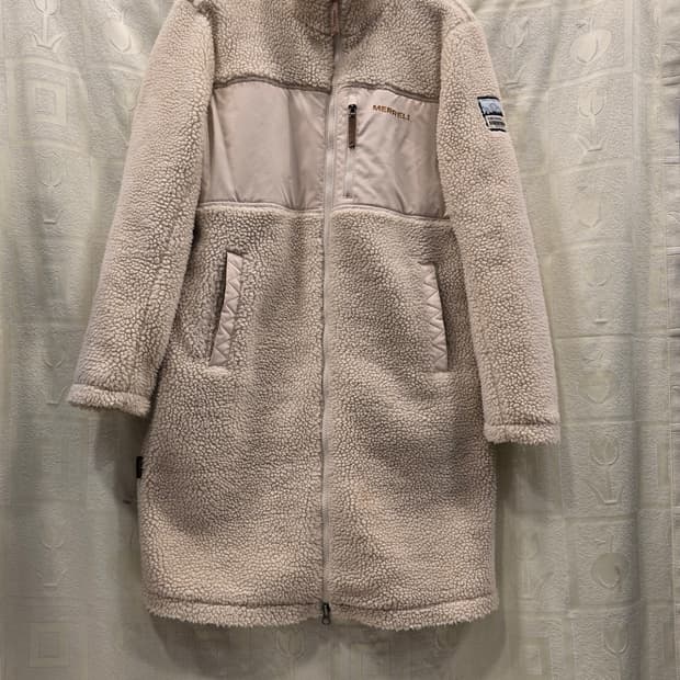 머렐 여성 뽀글이 롱 후리스 아이보리 66