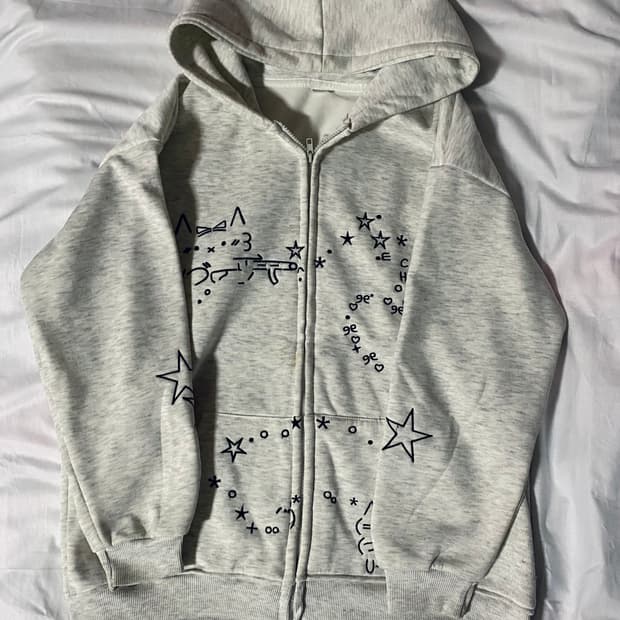 이모지 후드 집업