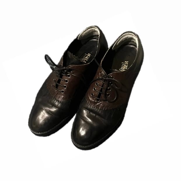 Jean paul gaultier leather lace-up shoes