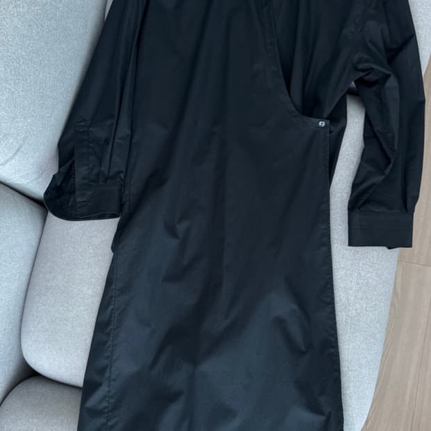 르메르 트위스티드 셔츠 드레스 블랙 40