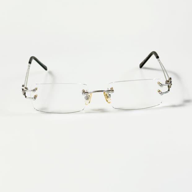 SEMO NEMO 실버 무테 스퀘어 메탈 빈티지 안경