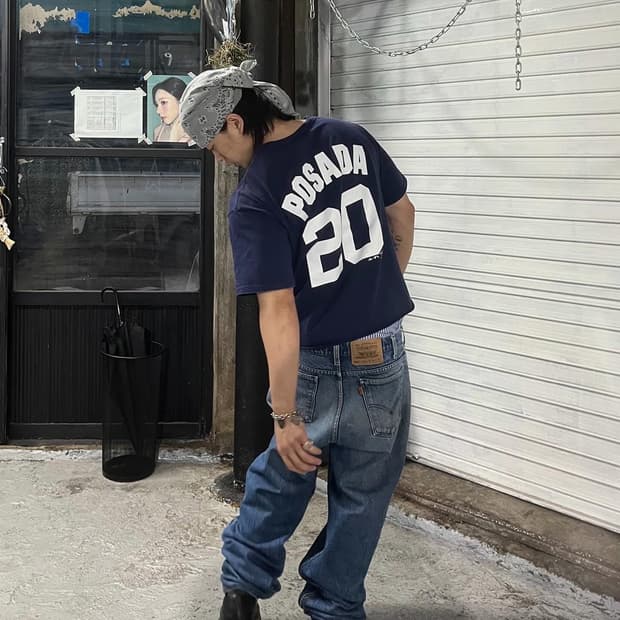 90s Levi’s 550 orange tab dirty denim