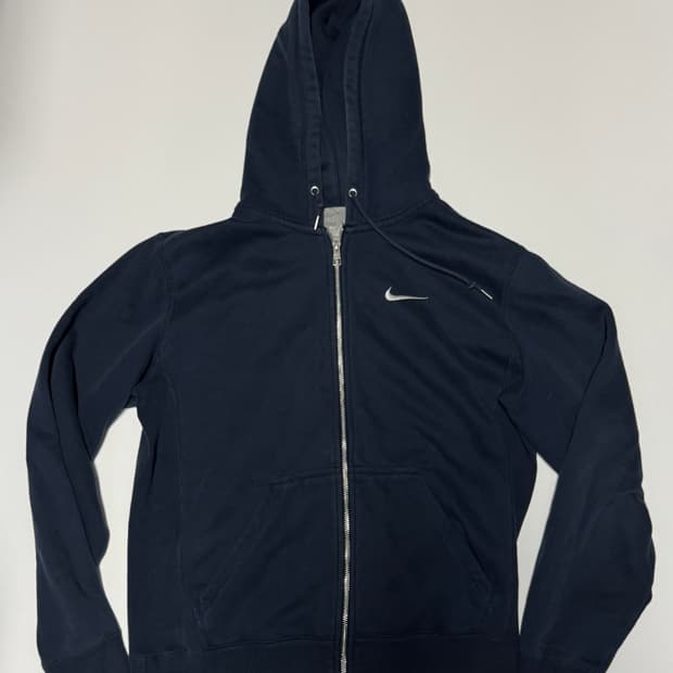 나이키 스우시 트레이닝 기모 후드집업 네이비