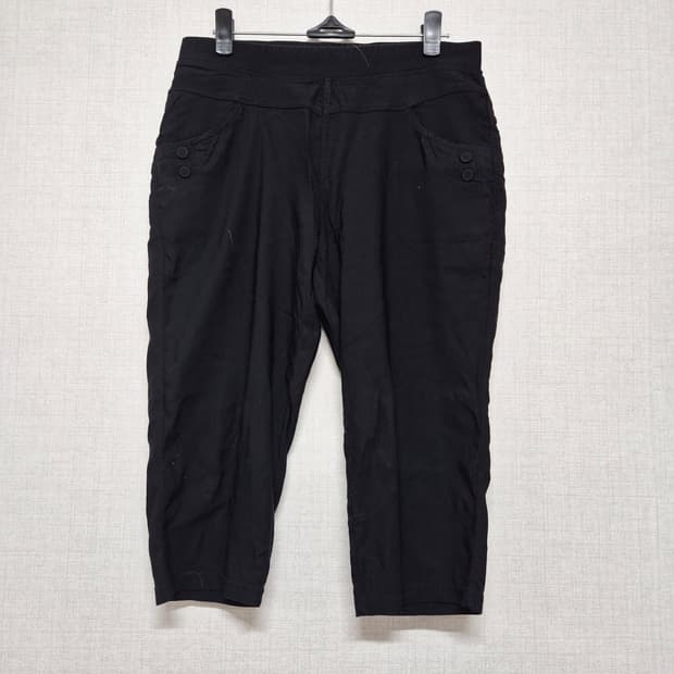 블랙 여성 7부 바지