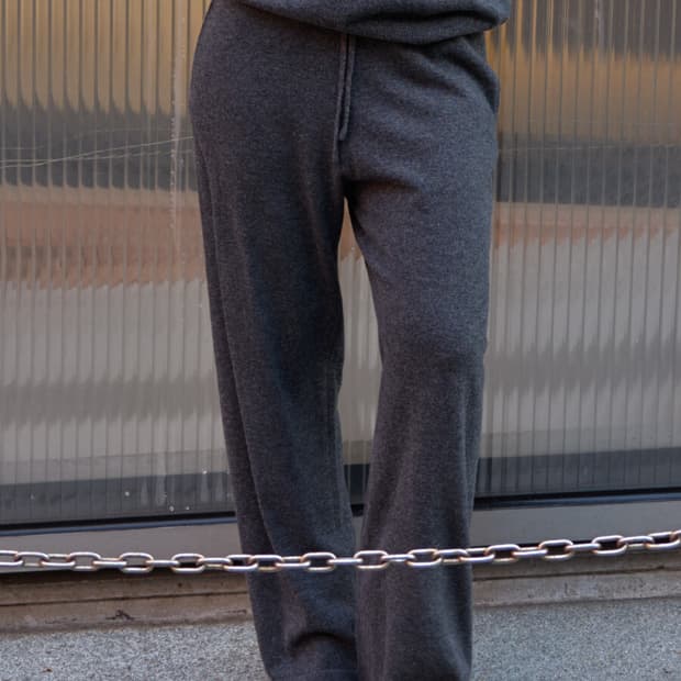 Mudule Knit Pants Black