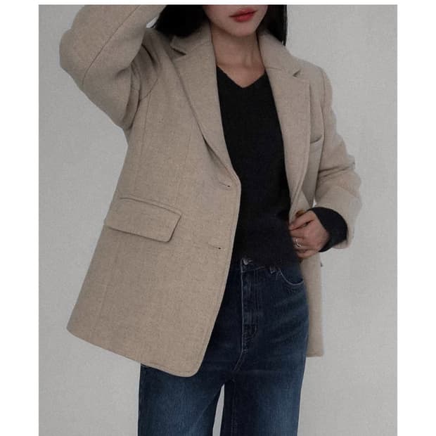 가내스라 울자켓 라이트브라운