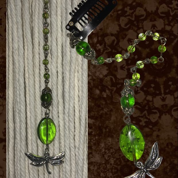 핸드메이드 잠자리 헤어피스