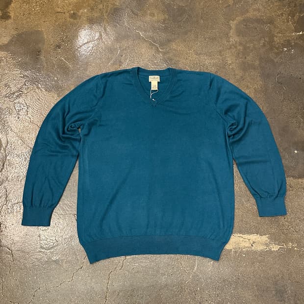 L.L.Bean 엘엘빈 브이넥 니트 블루 XL