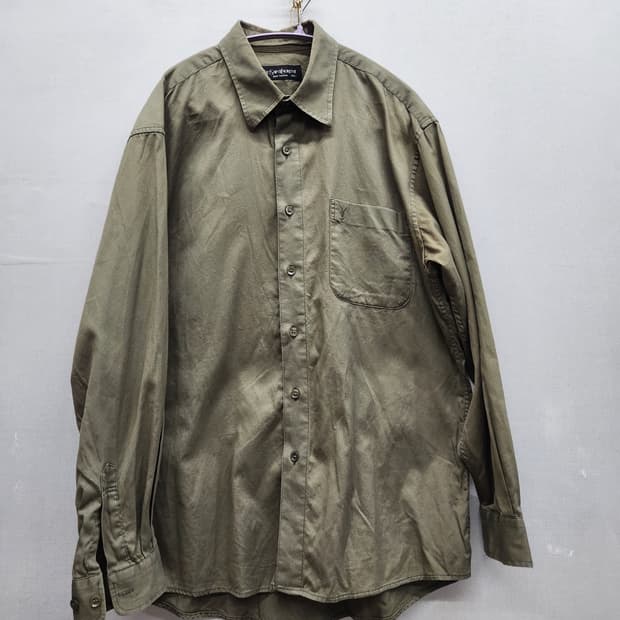 입생로랑 원포켓 로고 코듀로이 빈티지 셔츠100(L)