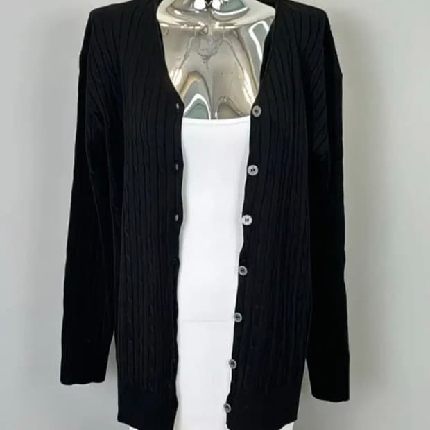 도톰 꽈배기 여리 가디건 새상품