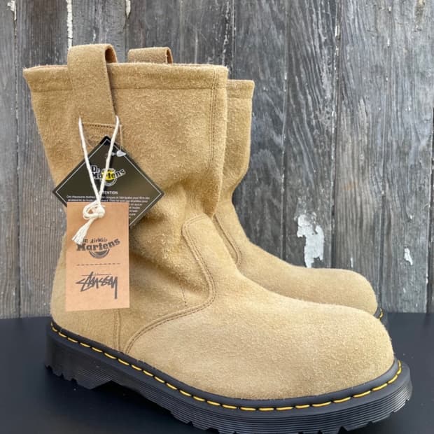 닥터마틴과 스투시 콜라보 스웨이드 부츠 US12   