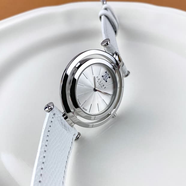 CELINE round steel watch UNISEX