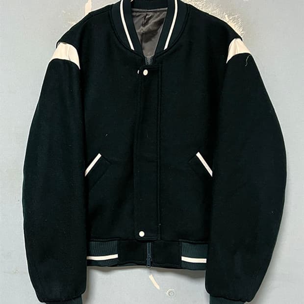 LMOOD 엘무드 남자 바시티자켓 울 오버핏 L 100 