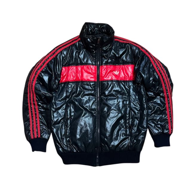 아디다스 퍼이어버드 빈티지 올드스쿨 검빨 패딩