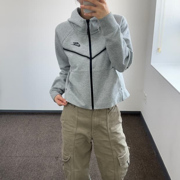 Nike 나이키 테크팩 그레이 크롭 후드집업