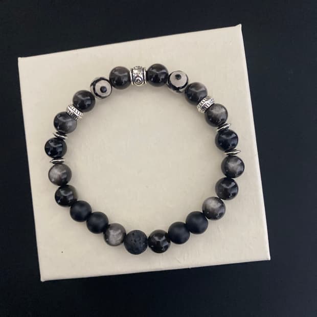 실버 옵시디언 팔찌 