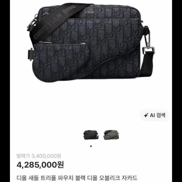 디올 오블리크 트리플 새들백