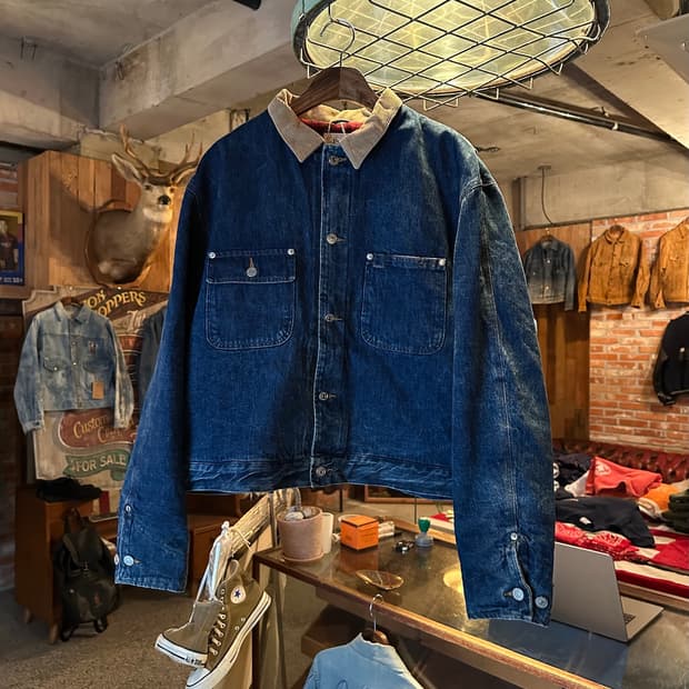 80s USA 빈티지 폴로 랄프로렌 블랭킷 덩가리 데님 자켓