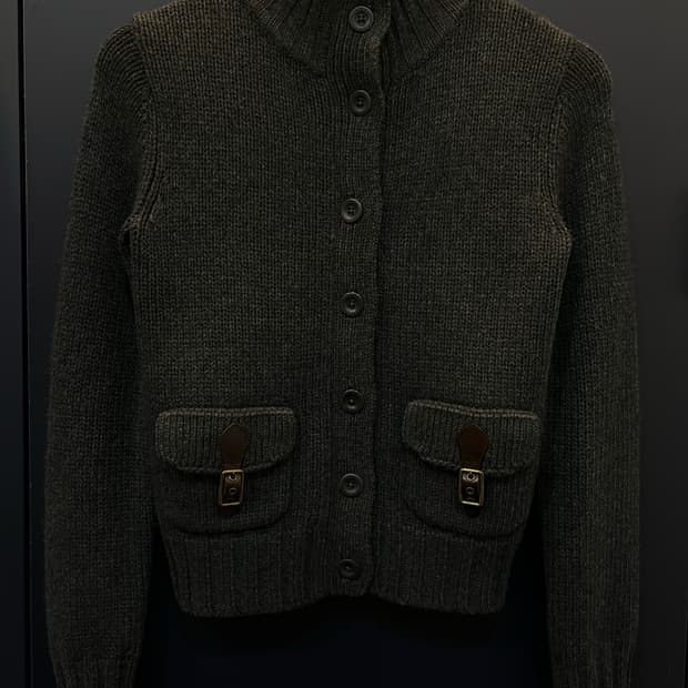 폴로 랄프로렌 울 캐시미어 크롭 니트 가디건