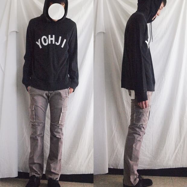 [XL] 19AW Y-3 요지 레터링 후드티
