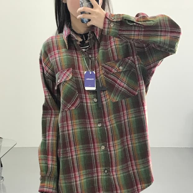 PLEASANT SHIRIS 체크셔츠